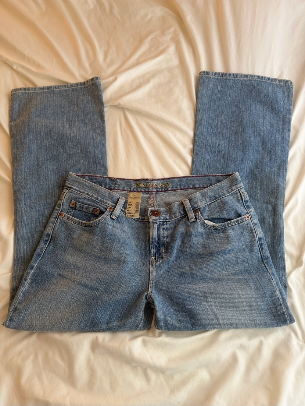 American Eagle Outfitters Faded Light Blue Hipster Jeans